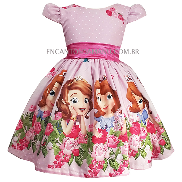 Vestido Malwee Princesinha Sofia Rosa - Compre Agora