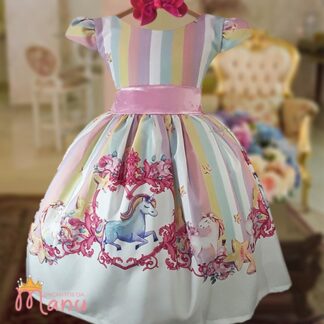 Vestido Temático Princesa Sofia Rosa – Encantos da Manu