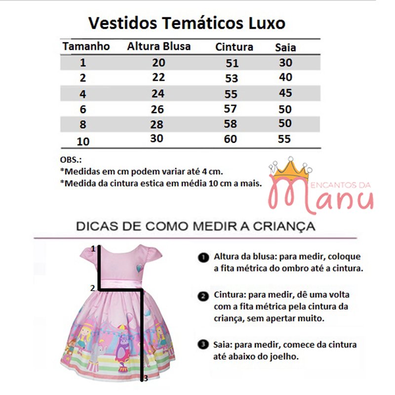 Vestido Cinderela – Encantos da Manu