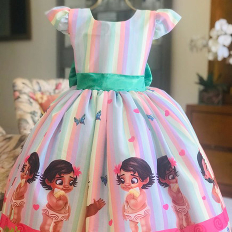 Vestido Moana Baby Do RN a 1 ano de - Sonhos de Princesa