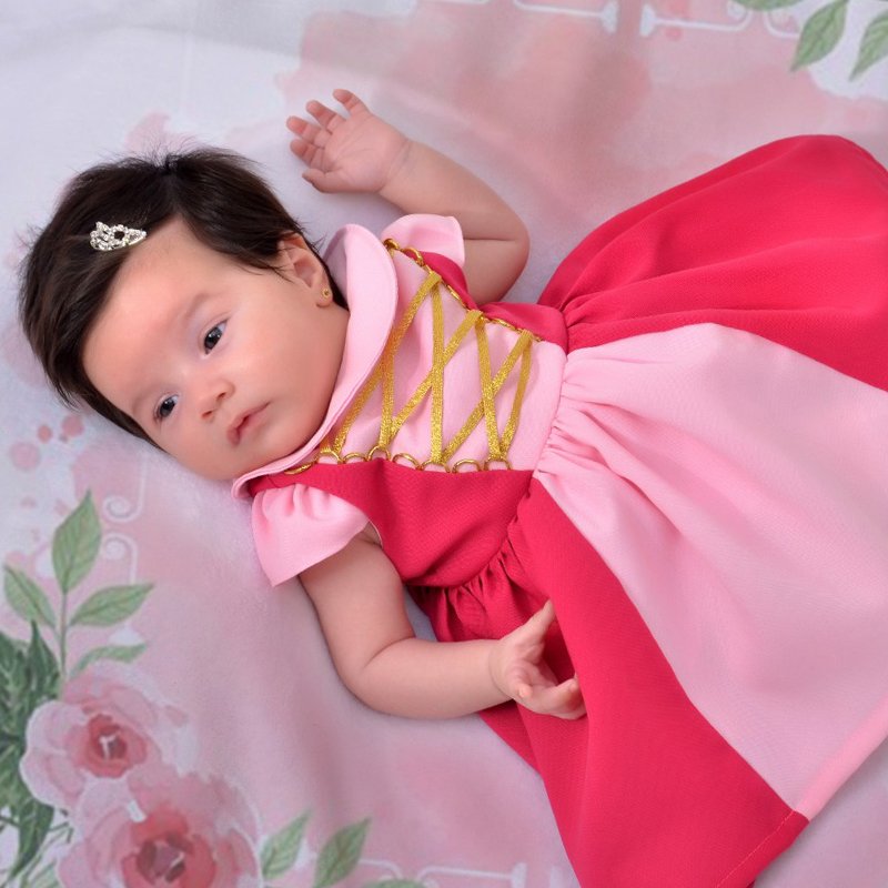 Vestido Infantil Princesa Aurora - Bela Adormecida