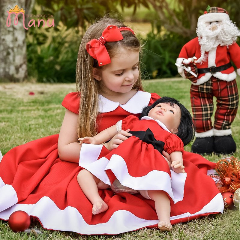 Vestido de Natal para boneca reborn