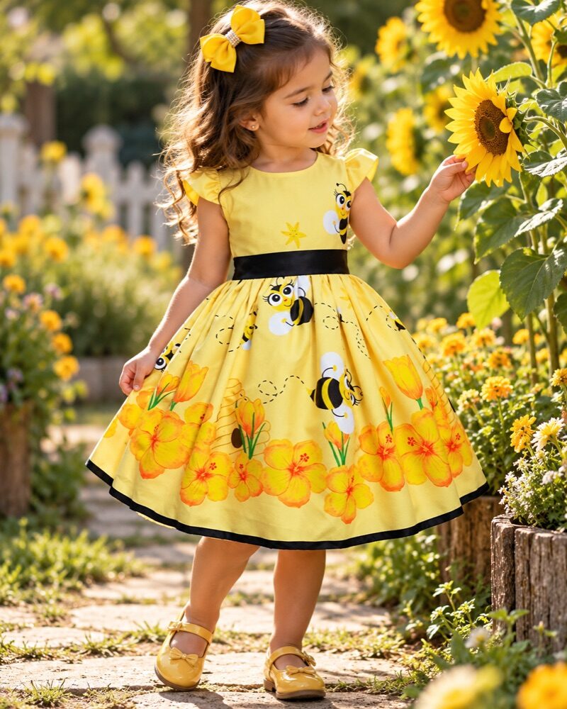 Vestido Temático Abelhinha