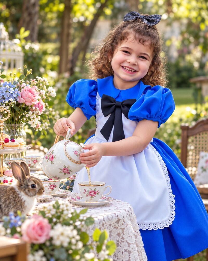 Vestido Alice no País das Maravilhas