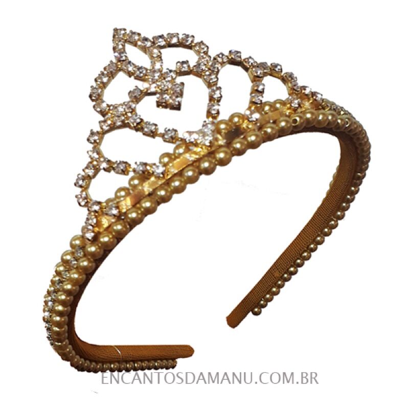 Tiara de pérolas coroa reinado